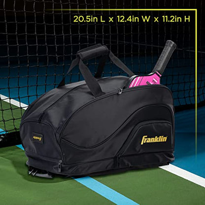 Franklin Sports Pickleball Bags - Sling Bag - Duffle Bag - Backpack for Paddles, Pickleballs + Accessories - Elite Nylon Fabric - Pickleball Equipment Bag for Men + Women - Black - style: Elite Hybrid Backpack