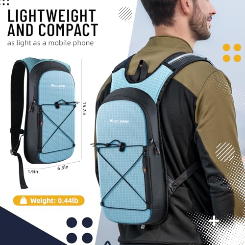 Hydration Backpack with 2L TPU Water Bladder, Lightweight Hiking Water Backpack, Running Hydration Pack for Cycling Climbing Camping Rave, Hydropack for Men Women - color: Blue