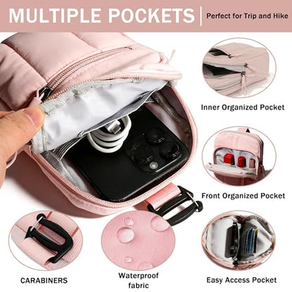 Backpack Strap Pouch Pack，Waterproof Backpack Strap Pocket Attachment Bag for Hikers accessories，Cell Phone Pouch, phone Holster Holder for women Belt, ，cell phone bag，green - color: Green