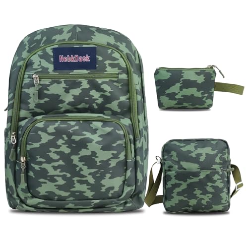 Travel Laptop Backpack for Women & Men, Water Resistant Carry On Backpack Fits 15.6 Inch Laptop, Large Side Pocket for Owala FreeSip Bottles, Personal Item Bag for Travel Work College(Green) - color: Army Green
