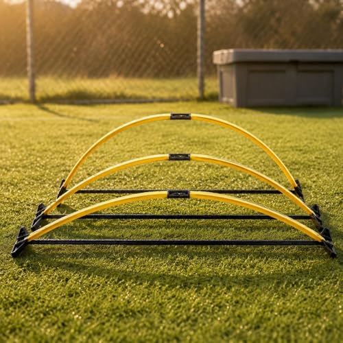 kowaku -Back Hurdle Arch Adjustable Agility Hurdle Lightweight for Athletes, Coaches, Speed Training - style: Basic Model Hurdle Set A 2 Sections/3 Pieces