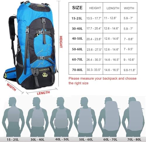 Waterproof Backpack Rain Cover with Anti Slip Buckle Strap for Camping, Hiking, Traveling, Hunting, Biking, 15-80L - color: Midnight Blue, size: 15 - 25L