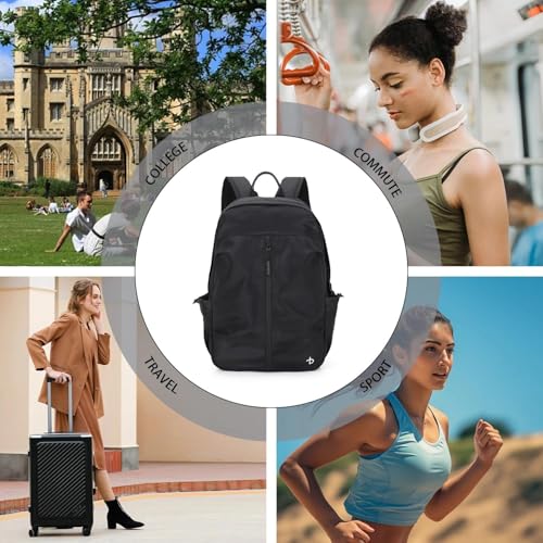 BESMART Lightweight Travel Laptop Backpack，Business Waterproof Slim Sturdy Laptops Backpack Personal Item Bag, College School Computer Bag with USB Port&Trolley Sleeve Fits 15.6 Inch Notebook