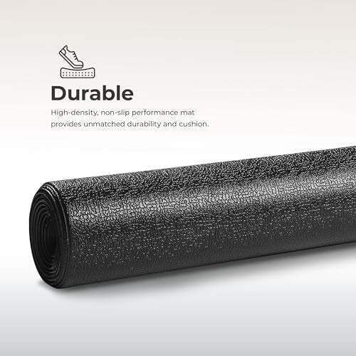 Sunny Health & Fitness Equipment Mat – Multiple Size Options – Non-Slip Floor Protection Pad for Treadmill, Bike, Elliptical, Yoga or Standing Desk and other Exercise Equipment - style: Medium 79”