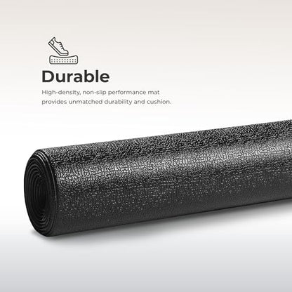 Sunny Health & Fitness Equipment Mat – Multiple Size Options – Non-Slip Floor Protection Pad for Treadmill, Bike, Elliptical, Yoga or Standing Desk and other Exercise Equipment - style: Medium 79”