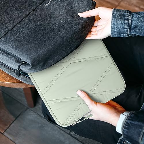 Voova Puffy Laptop Sleeve Case 13 13.6 Inch Compatible with MacBook Air 13 M1/M2/M3/M4 2020-2025, MacBook Pro 13/14, IPad Air/Pro 13, Cute Computer Cover Bag with Accessories Pouch, Mint Green - color: Mint Green, size: 13-13.6 Inch
