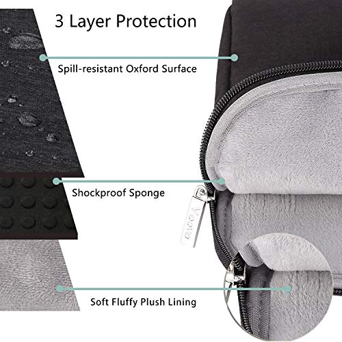 Voova Laptop Bag 15.6 Inch, Waterproof Computer Sleeve Carrying Case with Shoulder Straps & Handle Compatible with Macbook Air 15 M2/M3/M4, MacBook Pro 15/16, 15-16 Inch Hp Dell Lenovo Asus, Black - color: Black, size: 14-15.6In & 2019 New Macbook Pro 16