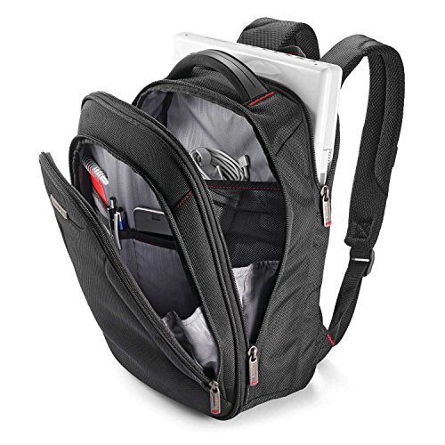 Samsonite Xenon 3.0 Slim Laptop Backpack, 1680D Ballistic Polyester, Fits 15.6” Laptop, TSA Compatible, Air Mesh Back Padding, Tablet Pocket, Smart Sleeve, Quick Stash Pocket, Durable & Lightweight - size: Medium