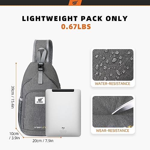 SKYSPER Sling Bag RFID Crossbody Sling Backpack Cross Body Shoulder Bag Travel Hiking Daypack for Women Men(Darkgrey) - color: Darkgrey