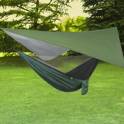 Azarxis Hammock Camping Tarp Rain Fly Shelter Cover (Black, 7.55 x 4.59 ft) - color: #01 Black, size: 7.55 x 4.59 ft