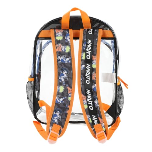 Bioworld Naruto 5-Piece Backpack & Lunchbox Set With Water Bottle - color: 5-pc Naruto Clear, size: 16 Inches