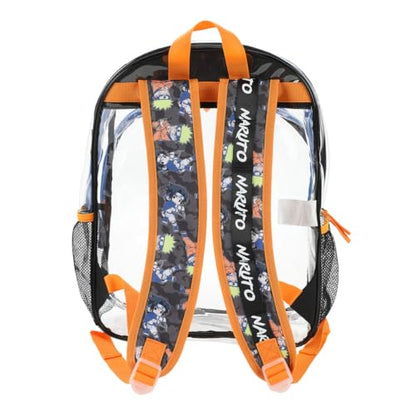 Bioworld Naruto 5-Piece Backpack & Lunchbox Set With Water Bottle - color: 5-pc Naruto Clear, size: 16 Inches