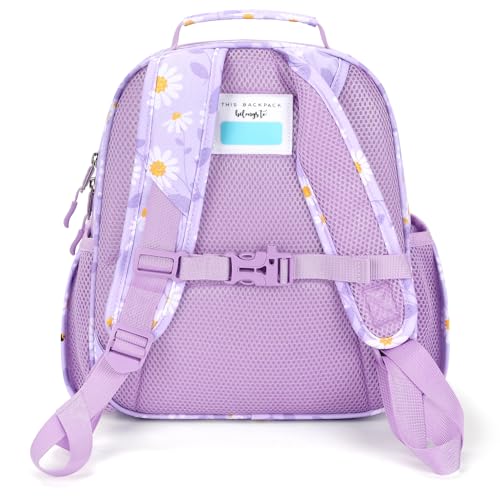mibasies Toddler Backpacks for Girls 2-4: Little Kid Bookbag for Preschool Prek Daycare - Daisey Purple - color: Daisey Purple, style: Toddler-12"h(not Fit Folder)