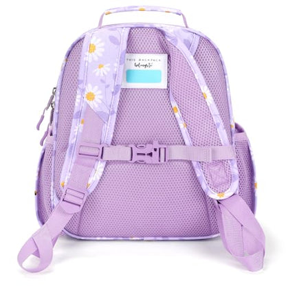 mibasies Toddler Backpacks for Girls 2-4: Little Kid Bookbag for Preschool Prek Daycare - Daisey Purple - color: Daisey Purple, style: Toddler-12"h(not Fit Folder)