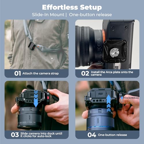FREEWELL Camera Strap Quick Release Clamp, Compatible with DSLR, Mirrorless, and Digital Cameras, Supports Up to 10KG - style: Camera Strap Quick Release Clamp