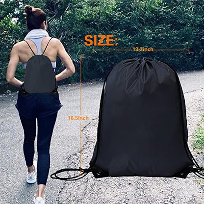 Bulk Drawstring Bags, Polyester Draw String Bags, Gym Sports Cinch Bag Drawstring Backpack for Women Men - color: Multicolor