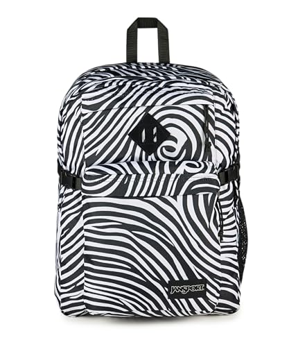 JanSport Main Campus Backpack - Travel or Work Backpack with 15-Inch Laptop Sleeve and Dual Water Bottle Pockets, Surreal Swirlies - color: Surreal Swirlies
