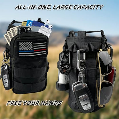 Water Bottle Holder with Strap - Tactical Insulated Water Bottle Sleeve with MOLLE System Water Bottle Cover Cross-Body Pouch for Walking Hiking Camping Gym 32oz&40oz - color: Black Camo