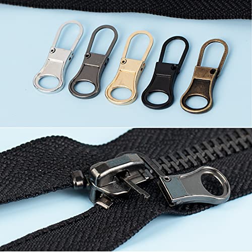Mizeer Small Zipper Pulls for Clothing, Perfect for Small Hole Zippers, Detachable Zipper Pull Tab Replacement for Clothing Jackets Boots Purse 4PCS Gunblack - color: 4pcs GunBlack