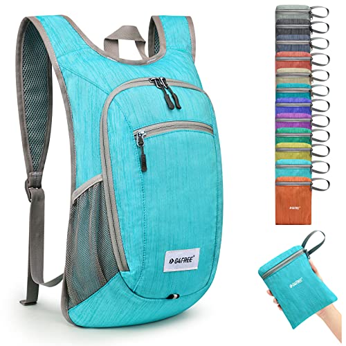 G4Free 10L/15L Hiking Backpack Lightweight Packable Hiking Daypack Small Travel Outdoor Foldable Shoulder Bag - color: Aqua, size: 10L