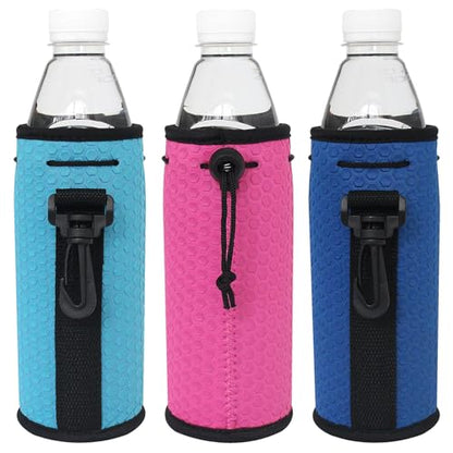 Water Bottle Sleeves, 3 Pcs Neoprene Insulators Bottle Carrier Holder with Buckles, fits 16-18oz (Colorful2) - color: Colorful2