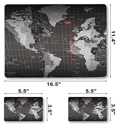 ArtSo Laptop Skin Sticker Decal,16.5” 17” 17.3 inch Laptop Universal Netbook PC Notebook Vinyl Reusable Skin Sticker Cover Art Case Protector Personalized, Free 2 Wrist Pad,World Map - color: World Map