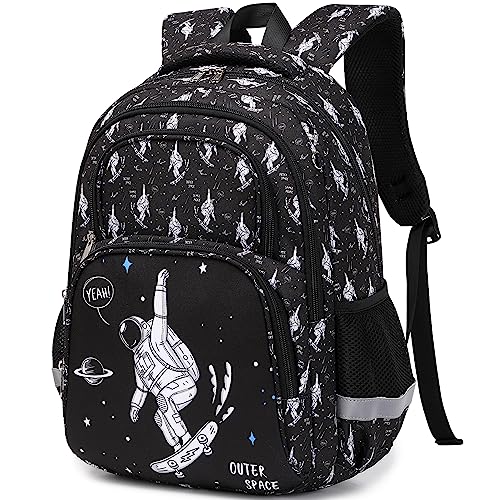 abshoo Cute Astronaut Kids School Backpack For Boys Elementary Kindergarten School Bag (Astronaut Black) - color: Astronaut Black