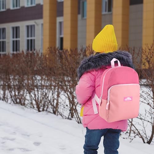 Trail maker 15 Inch Backpack for Girls, Preschool, Elementary & Middle School Students – Spacious Bookbag with Large Front Pocket, Adjustable Straps, Fits up to 13 Inch Laptop (Pink) - color: Pink