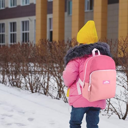 Trail maker 15 Inch Backpack for Girls, Preschool, Elementary & Middle School Students – Spacious Bookbag with Large Front Pocket, Adjustable Straps, Fits up to 13 Inch Laptop (Pink) - color: Pink