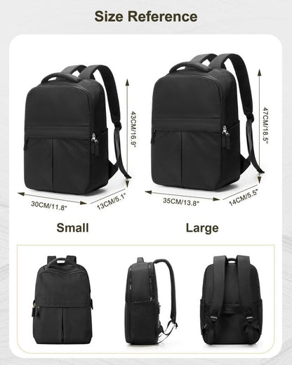 Black Laptop Work Backpack for Women - 15.6 Inch Laptop Compartment, Lightweight Waterproof Large Travel Backpack for College, Nurse & Teacher - color: Model a Black