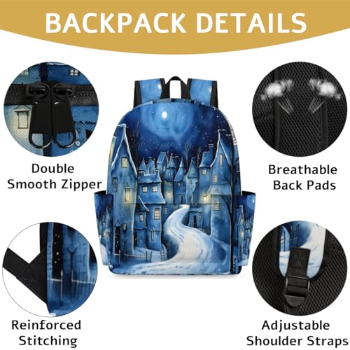 QsirBC City Texture Small Travel Backpack Casual Daypack Backpacks Lightweight Waterproof College Bookbags for Women Gift - color: City Texture