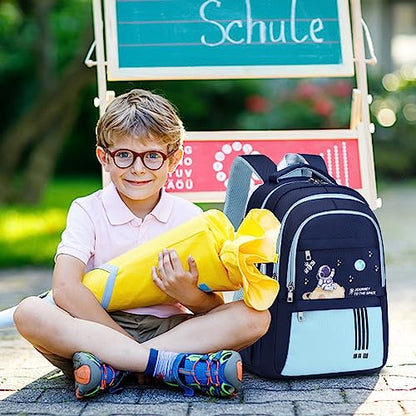 ACESAK Backpack for Boys - Boy Backpack Schoolbag for Boys Kids Children Teens Girls Elementary Middle School Bags, Waterproof Lightweight Kids Bookbag Backpacks Casual Daypack with Lunch Bag Set - color: Light Blue