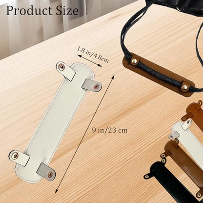 2 Pack Leather Purse Shoulder Strap Pads for Pressure Relief, Detachable Bag Handle Wrap Cover - color: Beige