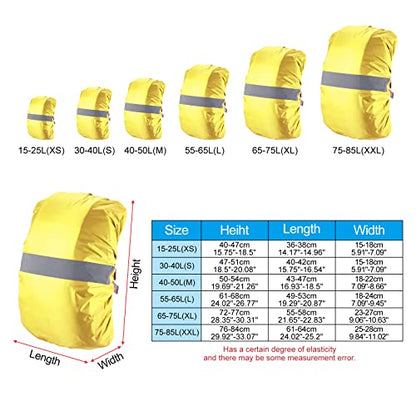 PATIKIL Waterproof Backpack Rain Cover, Non-Slip Backpack Cover with Reflective Strap Stay Dry for Hiking, Camping, Hunting - color: Yellow, size: Small