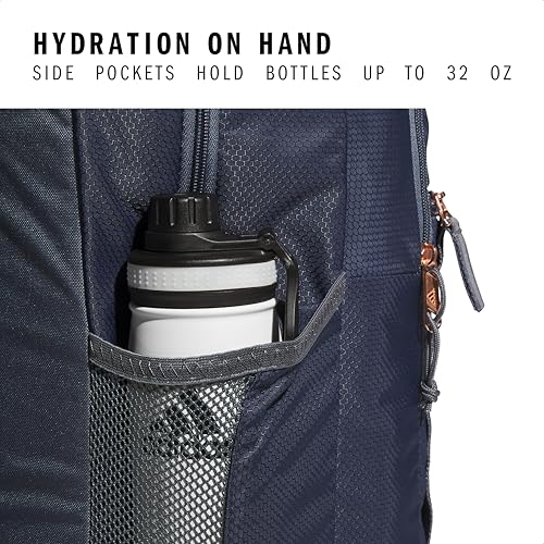 adidas Excel 7 School Backpack for Laptop, Gym and Travel, 34L, Shadow Navy/Onix Grey/Rose Gold/7, OSFA - color: Shadow Navy/Onix Grey/Rose Gold/7, size: One Size
