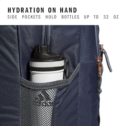 adidas Excel 7 School Backpack for Laptop, Gym and Travel, 34L, Shadow Navy/Onix Grey/Rose Gold/7, OSFA - color: Shadow Navy/Onix Grey/Rose Gold/7, size: One Size