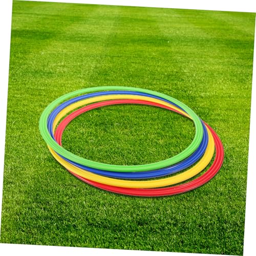 TOYANDONA 4pcs Soccer Training Rings Plastic Agility Training Circles Speed and Agility Drills Jumping Ring for Enhanced Coordination