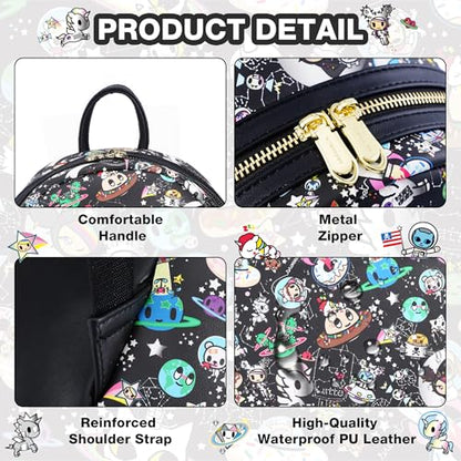 tokidoki Backpack for Women (Colorful Black) - color: Colorful Black