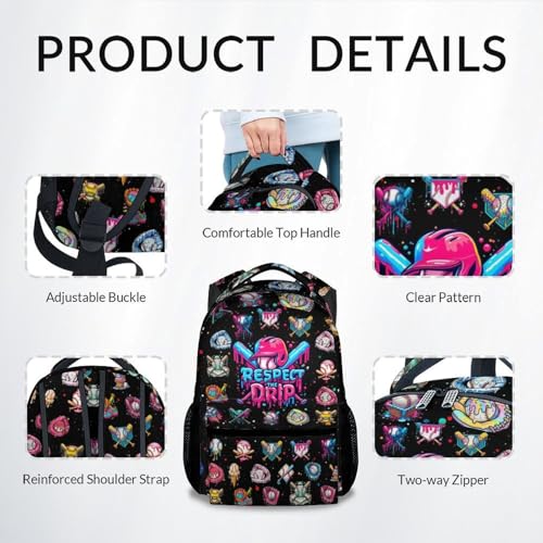 Kids Backpack Baseball Drip Backpack for Boys Kids Schoolbag - Durable Bookbag with Padded Shoulder Straps for School Primary Elementary (17 Inch) - color: Black