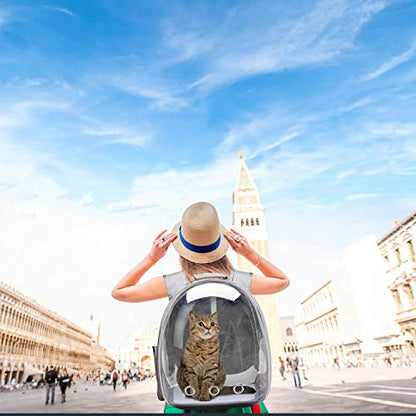 Henkelion Bubble Carrying Bag for Small Medium dogs Cats, Space Capsule Pet Hiking backpack, Airline Approved Travel carrier - Grey - color: Grey