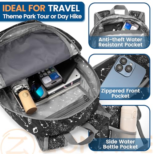 ZOMAKE Ultra Lightweight Packable Backpack 25L, Foldable Hiking Backpacks Water Resistant Small Folding Daypack for Travel(Star Print) - color: Star Print