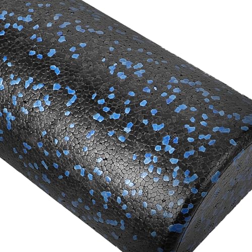 Cabilock Semicircle Yoga Half Roller Epp Foam Muscle Massage Roller for Back and Balance Training, 30cm Black-Blue Yoga Fitness Equipment for Pilates and Stretching