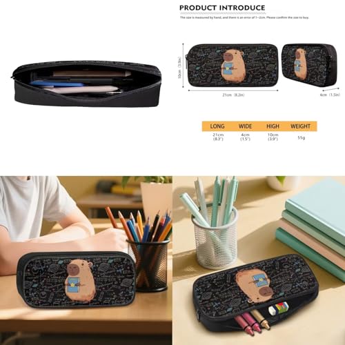 Capybara Backpack for Girls Back to School Backpack with Lunch Box Pencil Case and Water Bottle Holder 4PCS Set Girls Backpacks Ages 8-10 Large Capacity School Supplies - color: Capybara