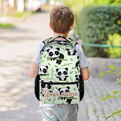Personalized Panda Backpack for Girls Boys, 16 Inch Panda Theme Bookbag with Adjustable Straps, Durable, Lightweight, School Bag with Large Capacity - color: Panda3-1