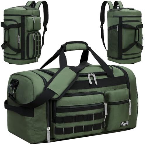 Gym Bag for Men Women with Shoes Compartment 3-in-1 Sports Travel Duffel Bag Multipurpose Weekender Overnight Backpack with Wet Pocket - Green - color: Green, size: 39L-Medium