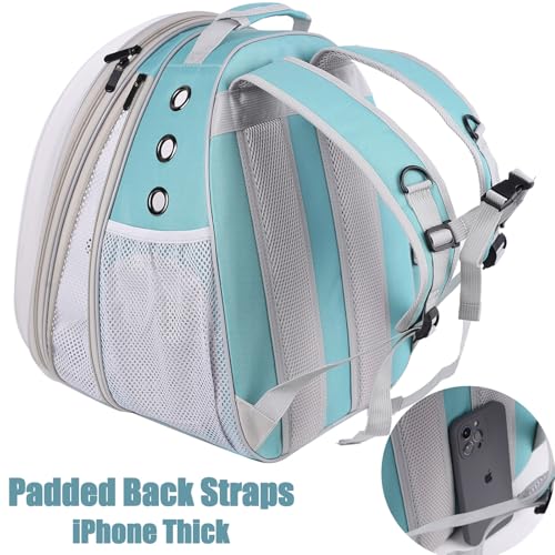 Dual Expandable Cat Backpack Carrier, Fit up to 20 lbs, Expandable Pet Carrier Backpack for Large Fat Cat and Small Puppy - color: Green