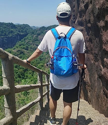 YZAOLL 20L Small Hiking Backpack Lightweight Day Packs, Packable Backpack for Women Men Travel Camping Vacation,Blue - color: A-20l-blue