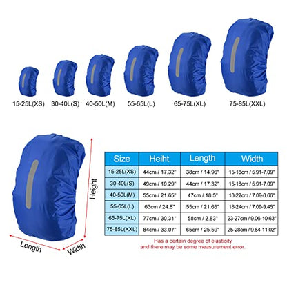 PATIKIL Waterproof Backpack Rain Cover, Non-Slip Backpack Cover with Vertical Reflective Strap Stay Dry for Hiking, Camping, Hunting - color: Navy Blue, size: Medium