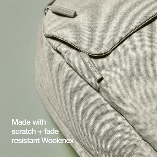 Incase Crosstown Backpack – 20L Everyday Laptop Backpack for Work, Travel – 16" Faux Fur MacBook Sleeve, External Front Pocket, Water Bottle Pockets, Travel Pass Through - Limestone - color: Limestone