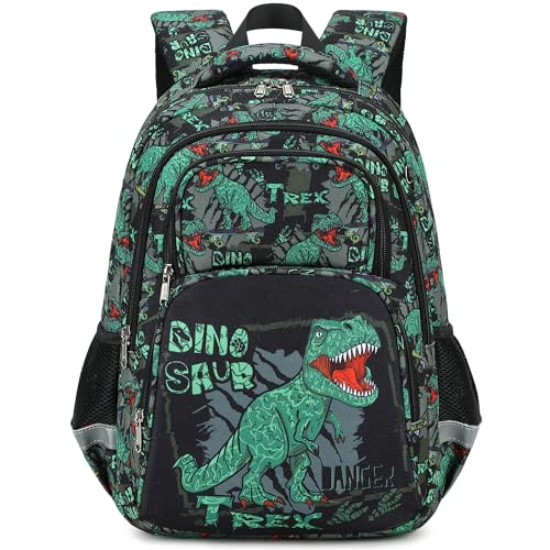 abshoo Cute Dinosaur School Backpack For Boys Elementary Kindergarten Kids School Bag (Dinosaur Black B) - color: Dinosaur Black B